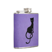 Gothic Cat Lover Evil Kitty Lila Flachmann (Rechts)