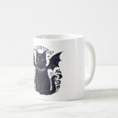 Gothic Cat mit Bat Wings Kaffeetasse (VorderseiteRechts)