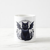 Gothic Cat mit Bat Wings Kaffeetasse (Mittel)