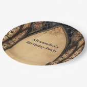 Gothic Cathedral Midnight Birthday Pappteller (Schrägansicht)