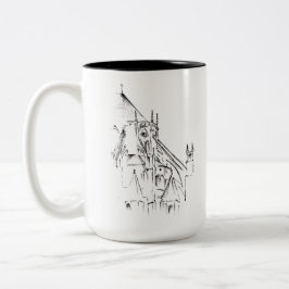 Gothic Cathedral White Zweifarbige Tasse