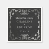 Gothic Celestial Fantasy Ivy Wedding Serviette (Vorderseite)