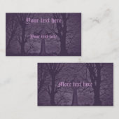 Gothic celtic cross Grabstein lila Visitenkarte (Vorne/Hinten)