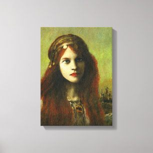 Gothic Celtic Girl Wrapped Canvas Leinwanddruck