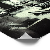 Gothic Cemetary Retro Fotografie Poster (Ecke)