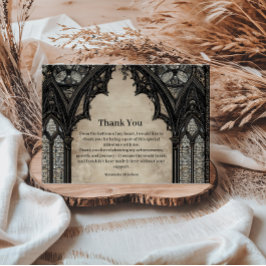 Gothic Chandelier Midnight Birthday Dankeskarte