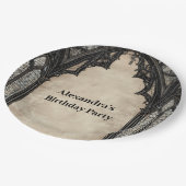 Gothic Chandelier Midnight Birthday Pappteller (Schrägansicht)