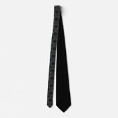 Gothic Charcoal Black Damast Rabe Krawatte (Rückseite)