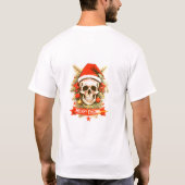 Gothic Cheer: Death Skull Merry Christmas T-Shirt (Rückseite)