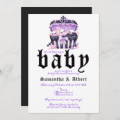 Gothic Chest Skull Halloween Goth Baby Shower Einladung (Vorne/Hinten)