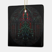 Gothic-Christbaum-Totenköpfe Keramikornament (Links)