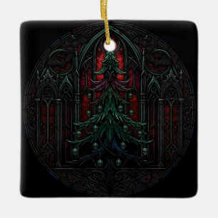 Gothic-Christbaum-Totenköpfe Keramikornament