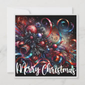 Gothic Christmas Bells Feiertagskarte (Vorderseite)