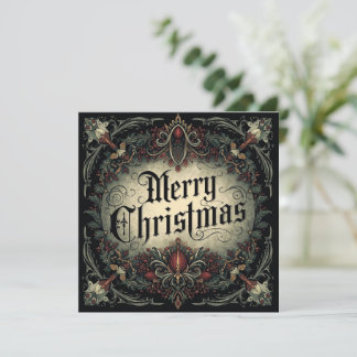 gothic christmas card karte