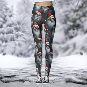 Gothic Christmas Dark Skulls Weihnachtsmannmützen  Leggings