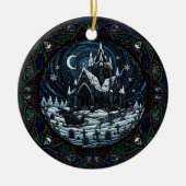 Gothic Christmas Graveyard Santa  Keramik Ornament (Vorne)