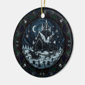 Gothic Christmas Graveyard Santa  Keramik Ornament (Links)