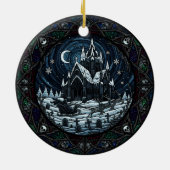 Gothic Christmas Graveyard Santa  Keramik Ornament (Hinten)