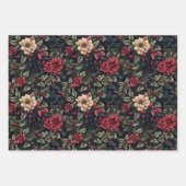 Gothic Christmas Moody Floral Geschenkpapier Set (Vorderseite)