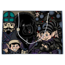 Gothic Christmas Newfundland Welppy Dog Große Geschenktüte