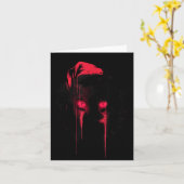 Gothic Christmas Nge Horror Cat Santa Hat Witchy X Karte (Gelbe Blume)