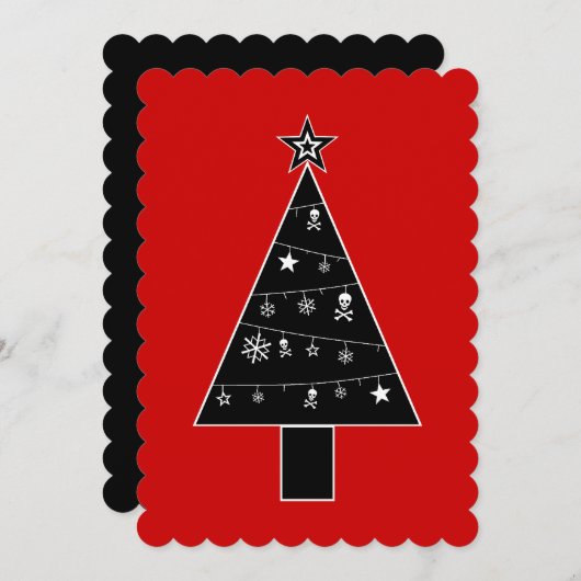 Gothic + Christmas + Party Einladung (Vorne/Hinten)