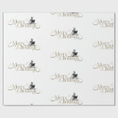 Gothic Christmas Skeleton Book Wrapping Paper Geschenkpapier (Flach)