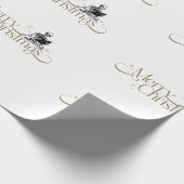 Gothic Christmas Skeleton Book Wrapping Paper Geschenkpapier (Ecke)