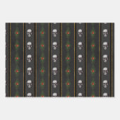 Gothic Christmas Skull Wrapping Paper Geschenkpapier Set (Vorderseite 3)