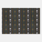 Gothic Christmas Skull Wrapping Paper Geschenkpapier Set (Vorderseite 2)