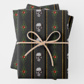 Gothic Christmas Skull Wrapping Paper Geschenkpapier Set (Beispiel)