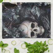 Gothic Christmas Skulls Geschirrtuch (Gefaltet)