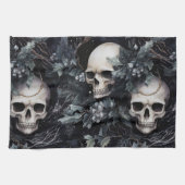 Gothic Christmas Skulls Geschirrtuch (Horizontal)