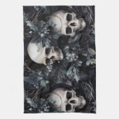 Gothic Christmas Skulls Geschirrtuch (Vertikal)