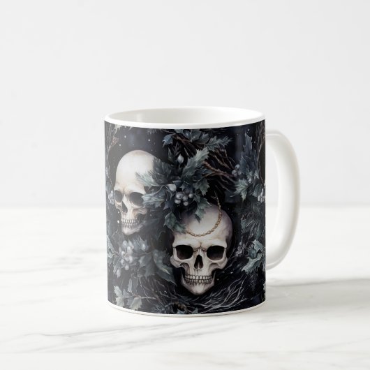 Gothic Christmas Skulls Kaffeetasse (VorderseiteRechts)