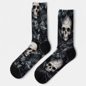 Gothic Christmas Skulls Socken (Linkes Detail)