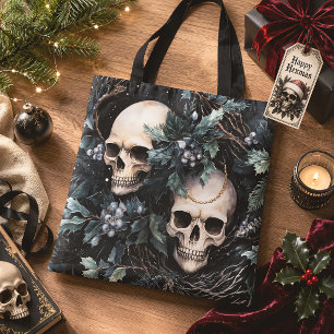 Gothic Christmas Skulls Tasche
