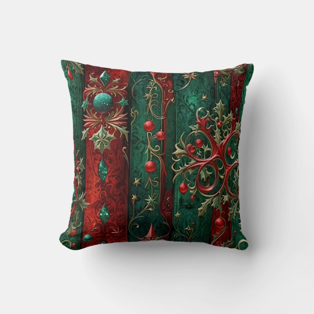 Gothic Christmas Throw Kissen (Vorderseite)