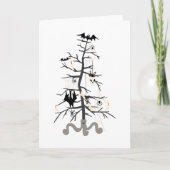 Gothic Christmas Tree Feiertagskarte (Vorderseite)