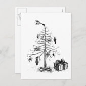 Gothic Christmas Tree Feiertagspostkarte (Vorne/Hinten)