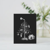 Gothic Christmas Tree Feiertagspostkarte (Stehend Vorderseite)