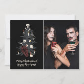 Gothic Christmas Tree One Foto Feiertagskarte (Vorderseite)