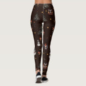 Gothic Christmas Tree Snowman Animals Leggings (Rückseite)