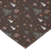 Gothic Christmas Tree Snowman Animals Tischdecke (Schrägansicht)