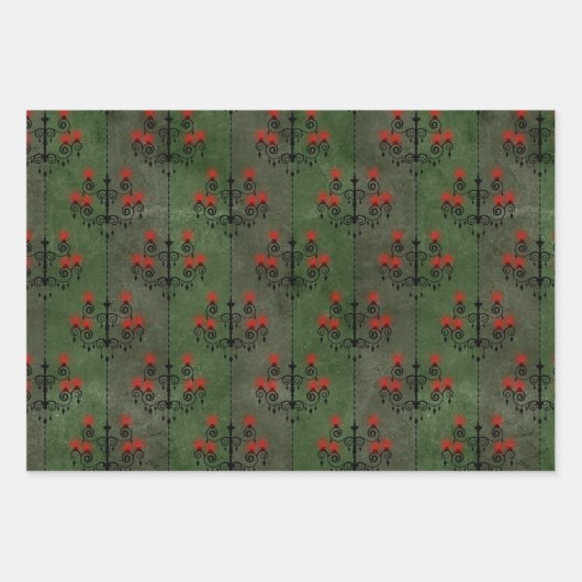 Gothic Christmas Trio Geschenkpapier Set (Vorderseite 3)