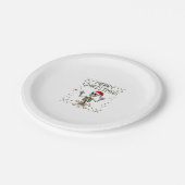 Gothic Christmas Ugly Skull Rock Christmas T-Shirt Pappteller (Schrägansicht)