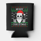 Gothic Christmas Ugly Skull Rock Weihnachtsgeschen Dosenkühler (Vorderseite)