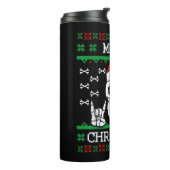 Gothic Christmas Ugly Skull Rock Weihnachtsgeschen Thermosbecher (Nach links gedreht)