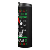 Gothic Christmas Ugly Skull Rock Weihnachtsgeschen Thermosbecher (Nach rechts gedreht)