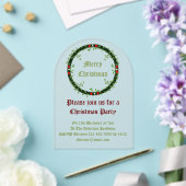 Gothic Christmas Wreath Custom Acryleinladungen (Insitu (Hochzeit))